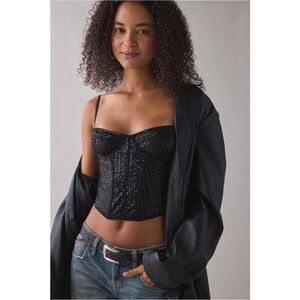 Urban Outfitters Out From Under Modern Love Sequin Corset Top